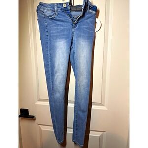 SO Ultimate Jegging Womens High Rise Slim Jeans Light Wash Blue Denim Size 0/24